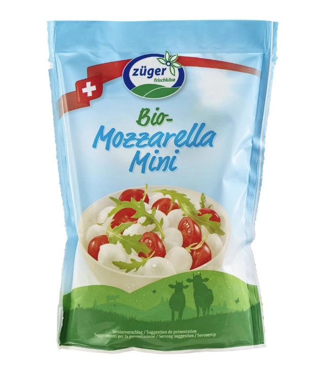 Züger Mozzarella Mini, 300 Gr Beutel (150 Gr) , NL 50% 3 Züger Mozzarella Mini, 300 Gr Beutel (150 Gr) , NL 50%