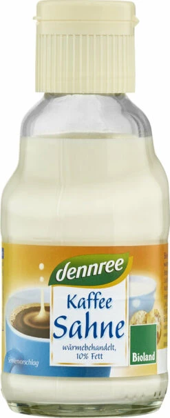 Dennree Kaffeesahne, 165 Gr Flasche Wärmebehandelt