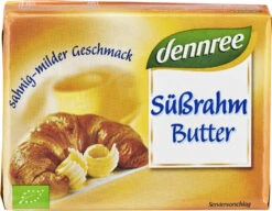 Dennree Süßrahmbutter, 250 Gr Stück