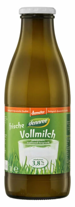 Dennree Frische Vollmilch, 1 Ltr Flasche Nicht Hom