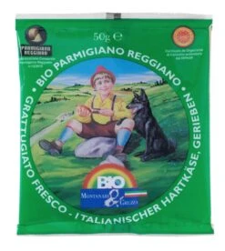 Bio Montanari & Gruzza Parmigiano Reggiano D.O.P. Gerieben, 50 G Beutel - Laktosefrei - , Mind. 32%