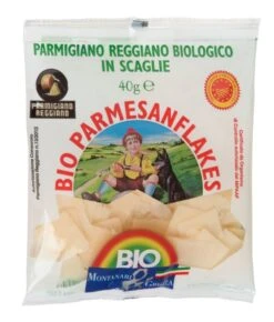 Bio Montanari & Gruzza Parmigiano Reggiano Parmesanflakes D.O.P., 40 G Packung - Laktosefrei -
