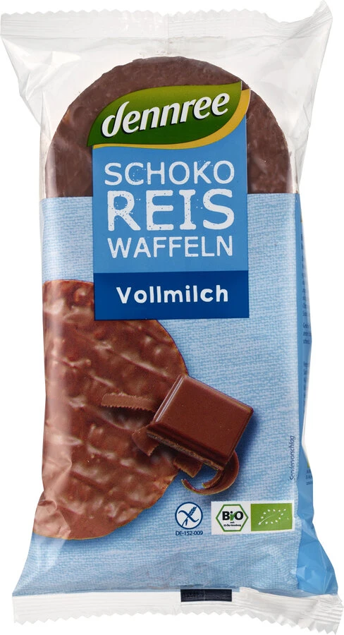 Dennree Schoko-Reiswaffeln Vollmilch, 100 Gr Packu 3 Dennree Schoko-Reiswaffeln Vollmilch, 100 Gr Packu