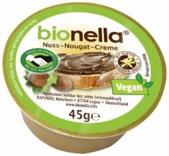 Bionella Nuss-Nougat-Creme Veg, 45 G Stück
