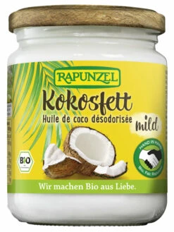 Rapunzel Kokosfett Mild HIH, 200 Gr Glas