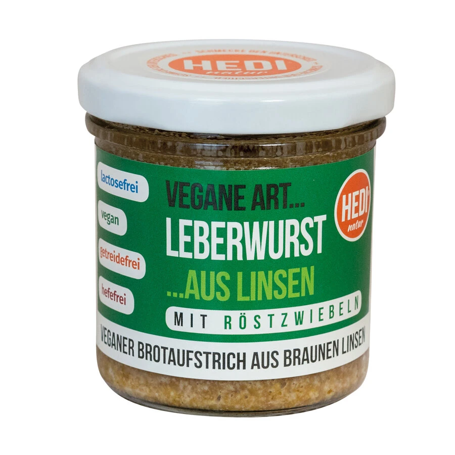 HEDI Vegane Art.. Leberwurst Mit Röstzwiebeln, 140 3 HEDI Vegane Art.. Leberwurst Mit Röstzwiebeln, 140