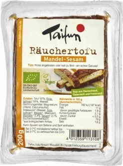 Taifun Räuchertofu Mandel Sesam, 200 Gr Stück