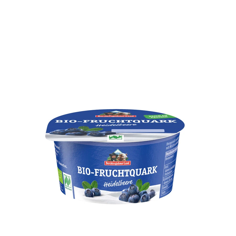 Berchtesgadener Land Bio Fruchtquark Heidelbeere, 3 Berchtesgadener Land Bio Fruchtquark Heidelbeere,