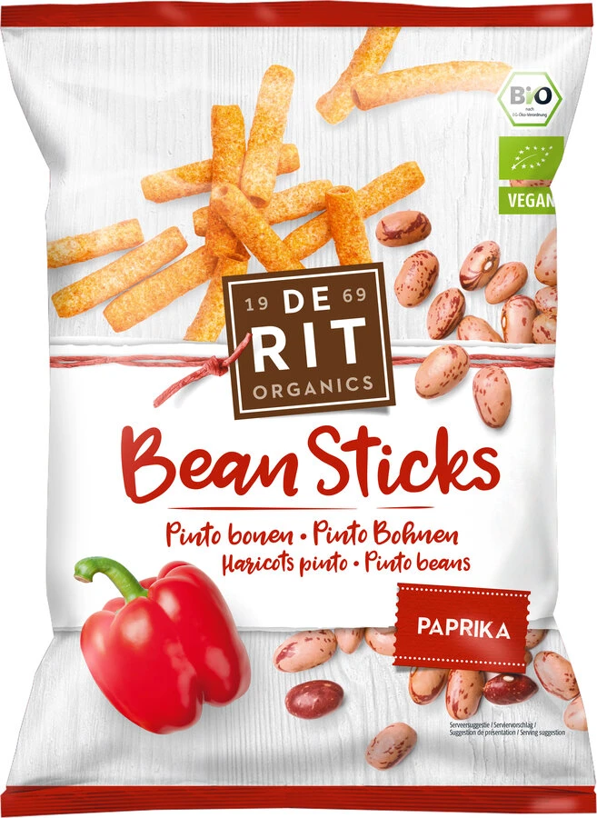 De Rit Bean Sticks Paprika, 75 G Packung 3 De Rit Bean Sticks Paprika, 75 G Packung
