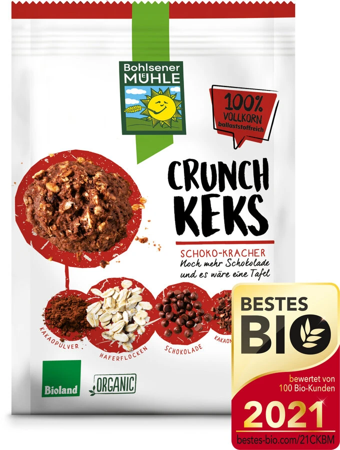 Bohlsener Mühle Crunch Keks, 150 G Packung 3 Bohlsener Mühle Crunch Keks, 150 G Packung