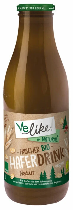 Velike! Frischer Haferdrink Natur, 1 Ltr Flasche