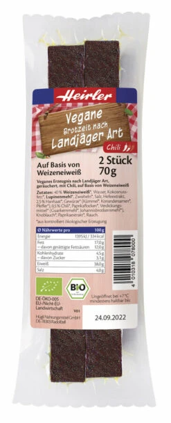 Heirler Vegane Brotzeit Nach Landjäger Art Chili,