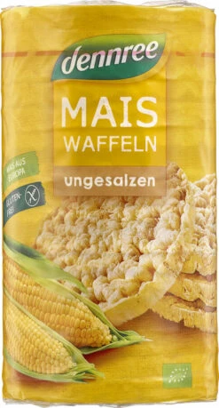 Dennree Maiswaffeln Ungesalzen, 120 Gr Packung -gl