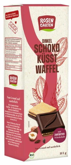 Rosengarten Schoko Küsst Waffel Zartbitter, 100 G