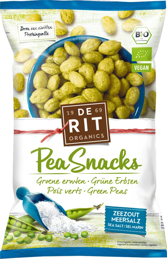 De Rit Pea Snacks Meersalz, 70 G Packung 3 De Rit Pea Snacks Meersalz, 70 G Packung