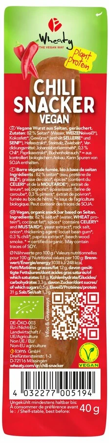 Wheaty Wheaty Chili Snacker, 40 Gr Stück