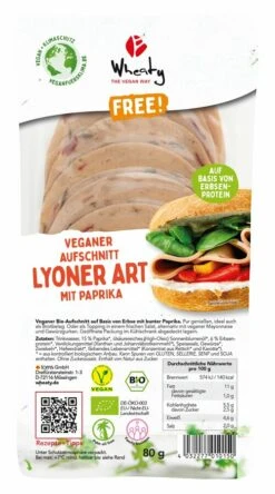 Wheaty Veganer Aufschnitt Lyoner Art Mit Paprika,