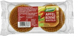 Dennree Apfel - Birne Waffeln, 175 G Packung