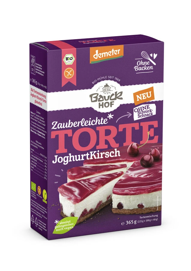 Bauckhof Joghurt Kirsch Torte, Glutenfrei 365 Gr P 3 Bauckhof Joghurt Kirsch Torte, Glutenfrei 365 Gr P