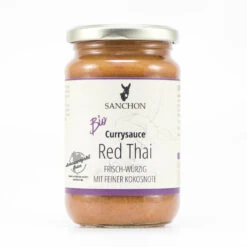 Sanchon Currysauce Red Thai, 340 Gr Glas
