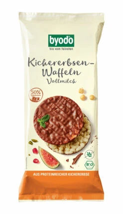 Byodo Kichererbsen-Waffeln Vollmilch, 65 G Packung