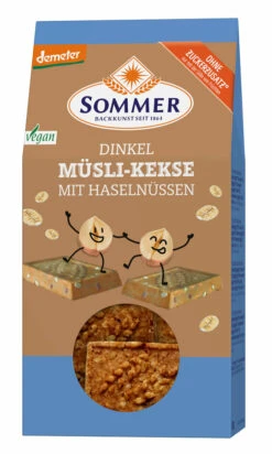 Sommer & Co. Dinkel Müsli-Keks Haselnuss, Vegan, 1