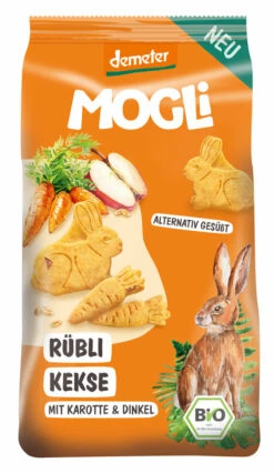 Mogli Rübli Kekse, 125 G Beutel