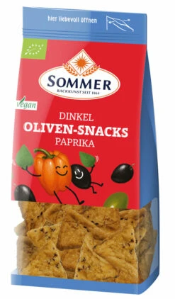 Sommer & Co. Oliven-Snacks Paprika, 150 G Packung