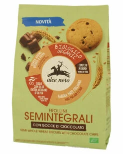 Alce Nero Halbvollkorn-Schokokekse, 250 G Packung