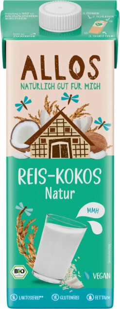 Allos Reis-Kokos Drink Naturell, 1 Ltr Packung