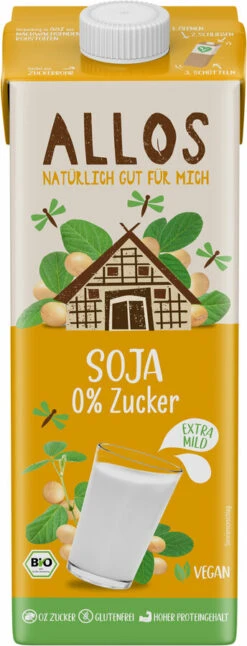 Allos Soja Drink Naturell, 1 Ltr Packung Ungesüßt