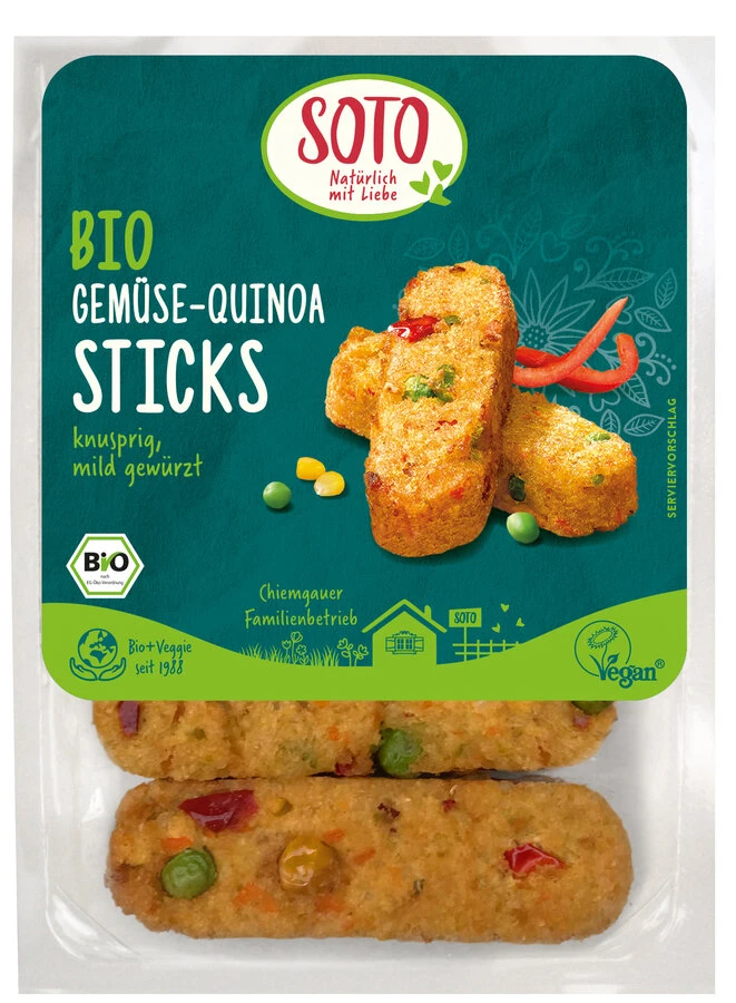 SOTO Gemüse-Quinoa Sticks, 170 G Packung 3 SOTO Gemüse-Quinoa Sticks, 170 G Packung