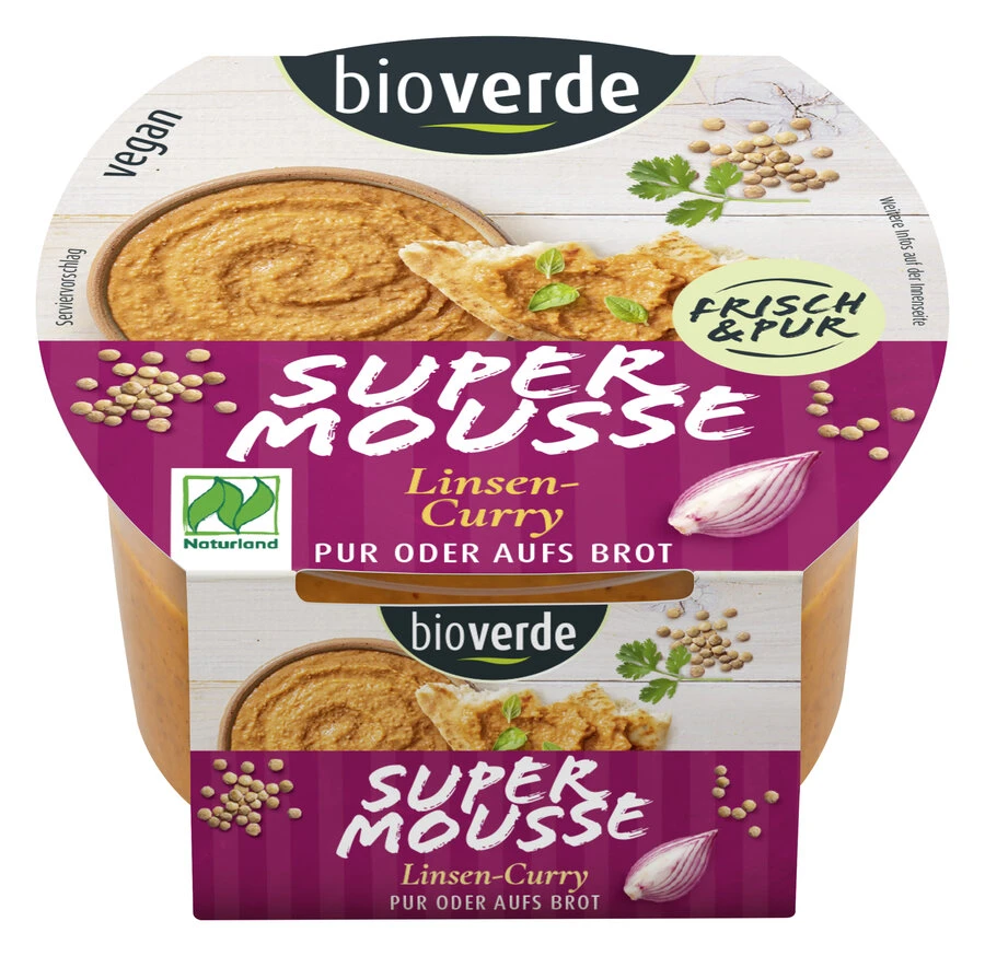 Bio-verde Super Mousse - Linsen, 150 G Becher 3 Bio-verde Super Mousse - Linsen, 150 G Becher