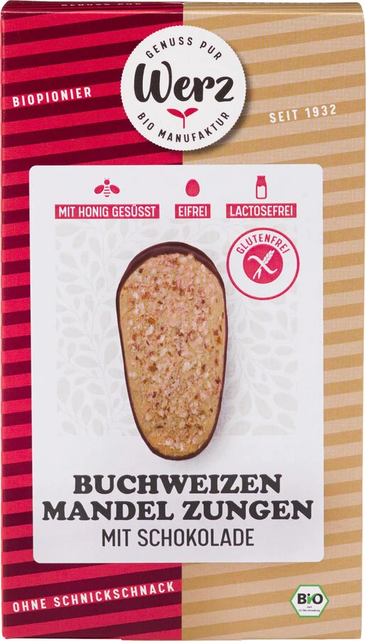 Werz Buchweizen-Mandel-Zungen, 150 G Packung -glut 3 Werz Buchweizen-Mandel-Zungen, 150 G Packung -glut