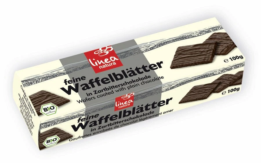 Linea Natura Waffelblätter Zartbitter, 100 G Packu 3 Linea Natura Waffelblätter Zartbitter, 100 G Packu