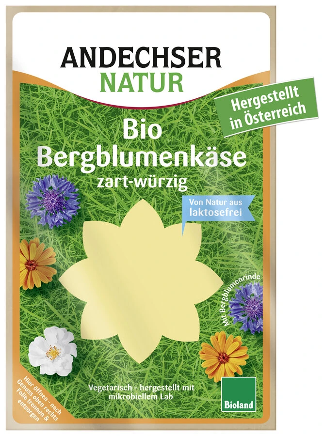 Andechser Natur Bergblumenkäse In Scheiben, 125 G 3 Andechser Natur Bergblumenkäse In Scheiben, 125 G