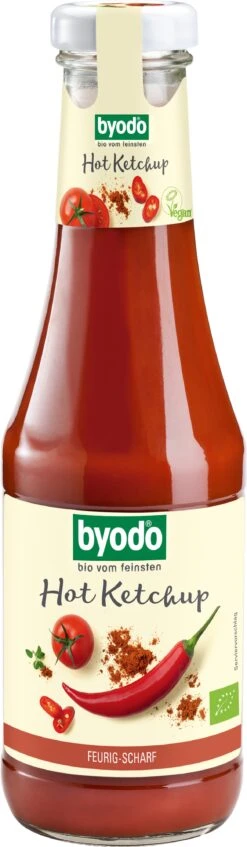 Byodo Hot Ketchup, 500 Ml Flasche