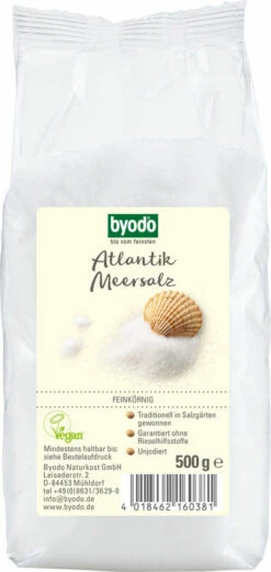 Byodo Premium Meersalz,, 500 G Packung Feinkörnig