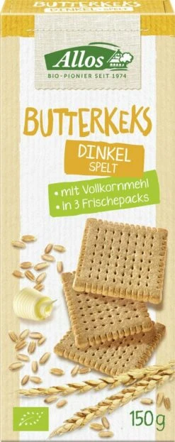 Allos Dinkel-Butterkeks, 150 G Packung