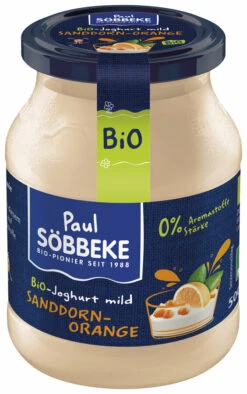 Söbbeke Joghurt Sanddorn-Orange, 500 Gr Glas