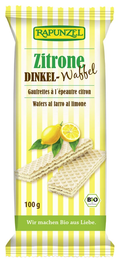 Rapunzel Zitrone Dinkel-Waffeln, 100 G Packung 3 Rapunzel Zitrone Dinkel-Waffeln, 100 G Packung