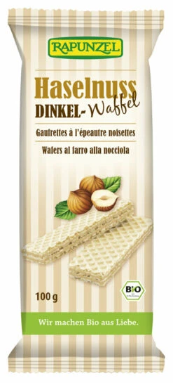 Rapunzel Haselnuss Dinkel-Waffeln, 100 G Packung