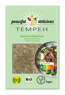 Peaceful Delicious Sojabohnen-Tempeh Natur, 200 G Stück