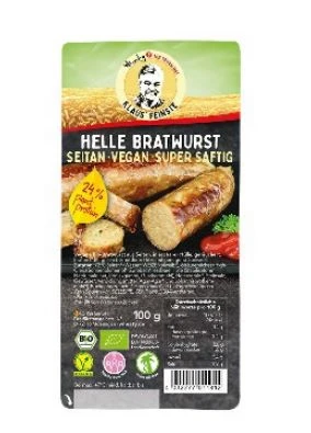 Wheaty KLAUS FEINSTE Helle Bratwurst, 100 G Packung 3 Wheaty KLAUS FEINSTE Helle Bratwurst, 100 G Packung